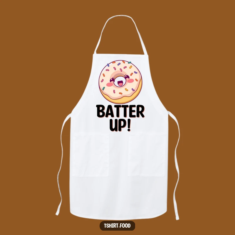 Funny Donut Bouncing Apron: Practical Sprinkle Character, Humorous Kitchen Wear