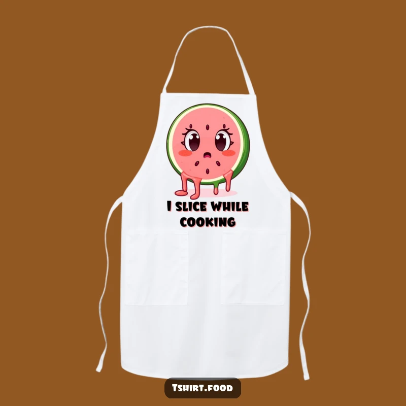 Funny Surprised Watermelon Apron: Cook with Juicy Surprise!