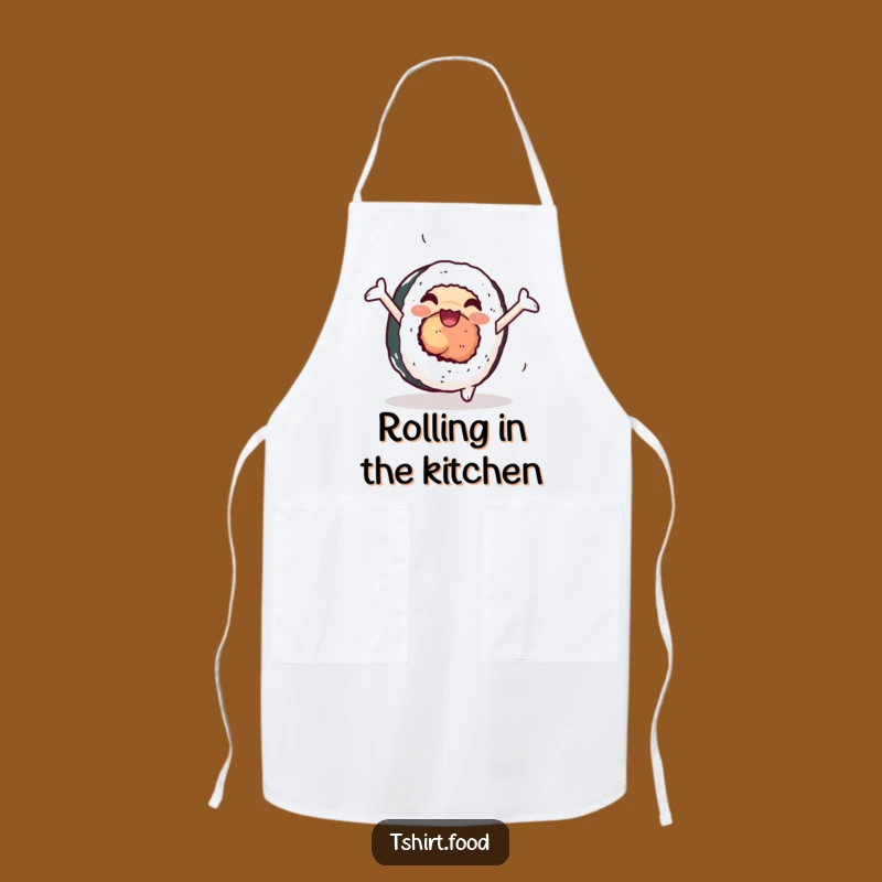 Funny Sushi Apron: Cartwheeling Sushi Like a Pro, Kitchen Humorous Gift