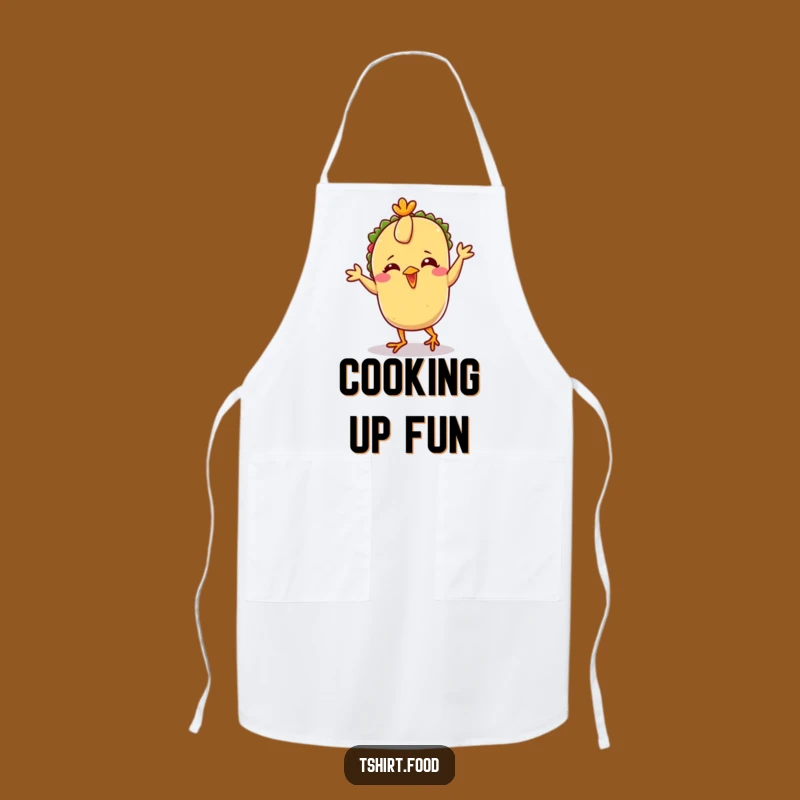 Funny Taco Chicken Dance Apron: Cook Up Laughs with This Giggling Taco Chef