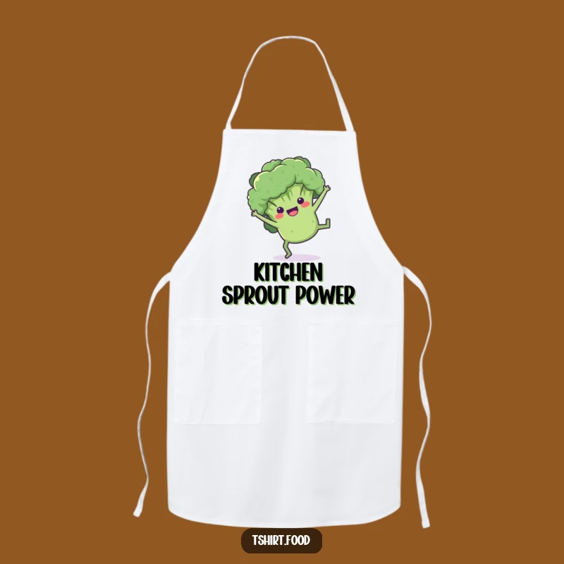 Funny Broccoli Cartwheel Apron: Cook Healthy with Comical Flair