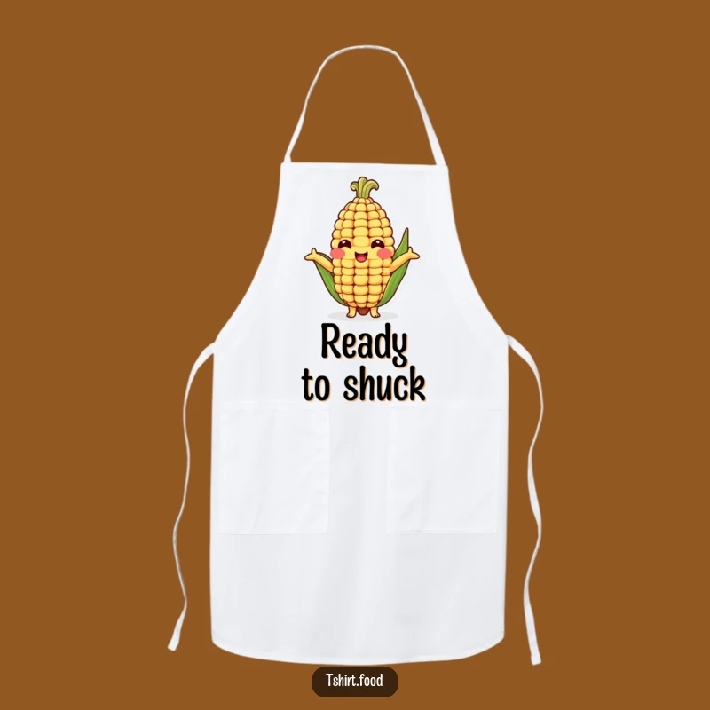 Funny Corn Cob Hug Apron - Cook Up Laughs with This Cheerful Veggie Character