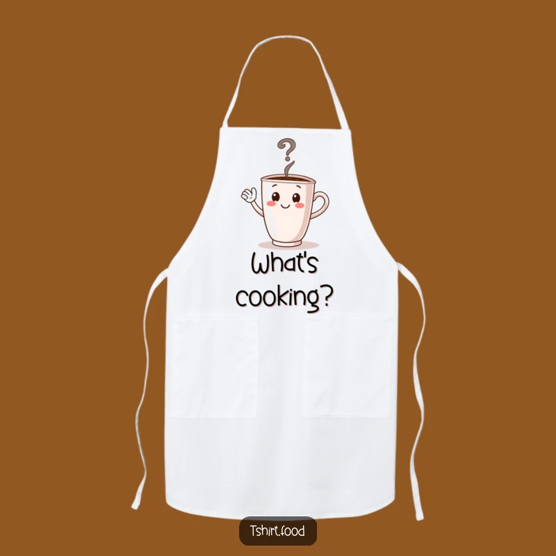 Funny Coffee Cup Apron, Kitchen Mystery, Witty Chef Gift