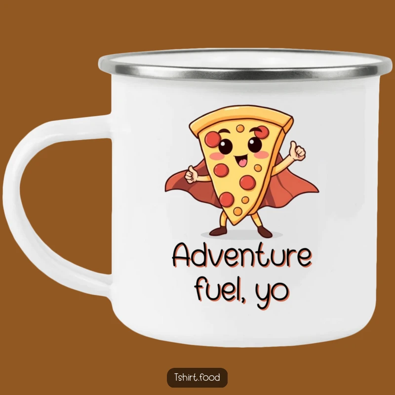 Funny Hero Pizza Slice Camping Mug: Fuel Your Adventures with Heroic Sips