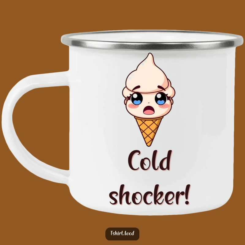 Funny Ice Cream Cone Camping Mug: Durable Surprise for Sweet Adventures, Gift!