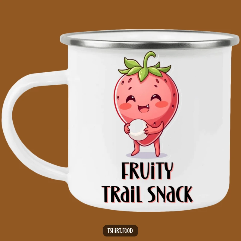 Funny Strawberry Ball Camping Mug: Fruity Outdoor Fun - Rugged Funny Gift