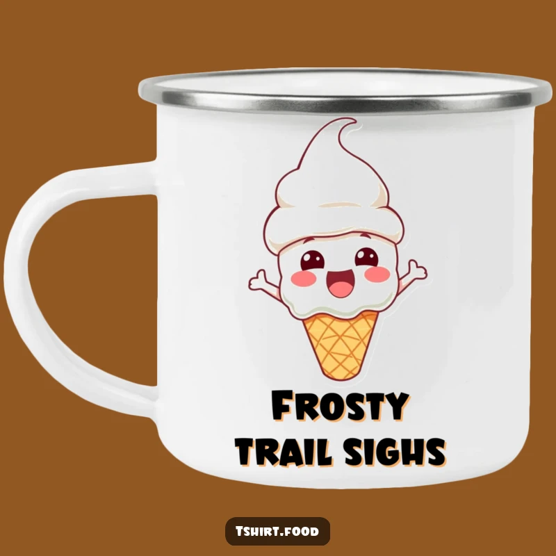 Funny Ice Cream Camping Mug: Cone Hat Adventure - Cool Outdoor Fun!