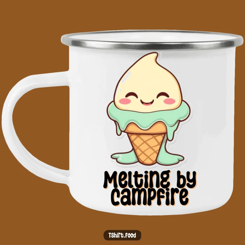 Funny Melting Ice Cream Enamel Mug: Sweet Adventures Await