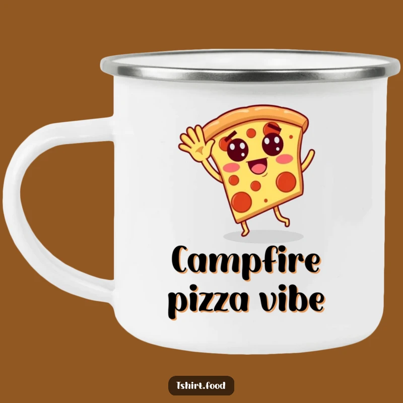 Funny Pizza Dance Camping Mug: Adventure Fuel & Fun