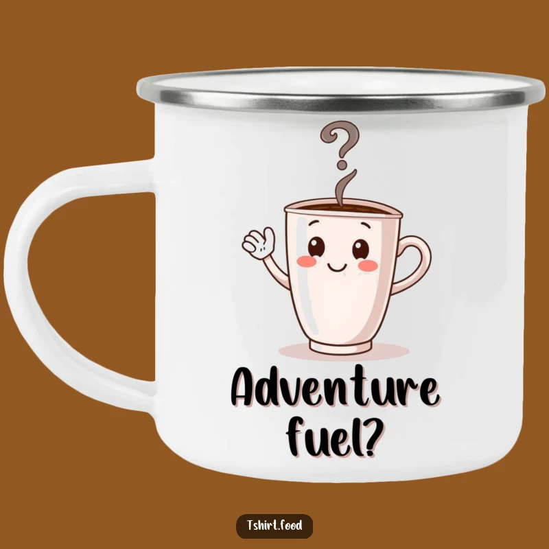 Funny Waving Coffee Cup Camping Mug, Outdoor Mystery Brew