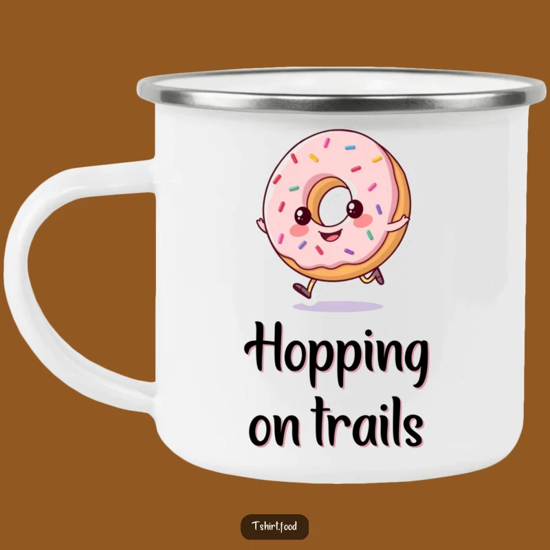 Durable Funny Happy Donut Hop Camping Mug - Sweet Outdoor Treat Cup