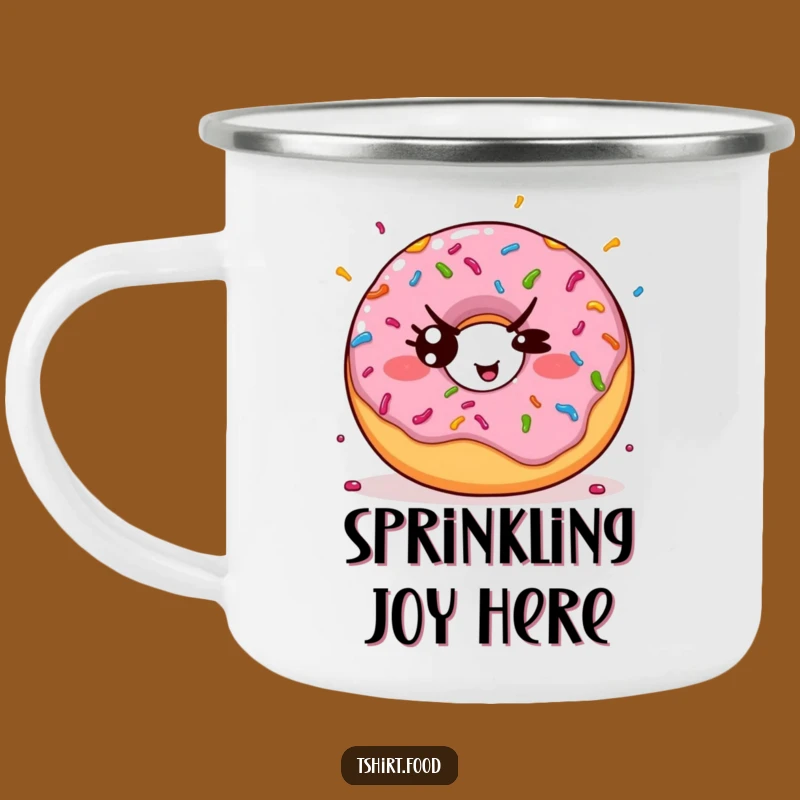 Funny Kawaii Donut Camping Mug: Sweet Sips & Smiles