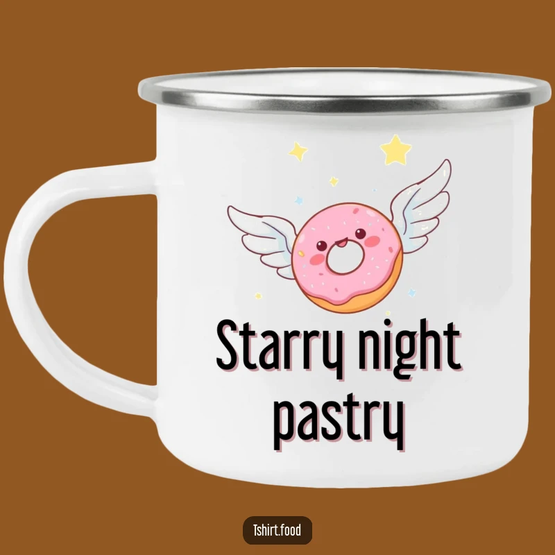 Funny Donut Wings Camping Mug - Durable Celestial Adventure Gift