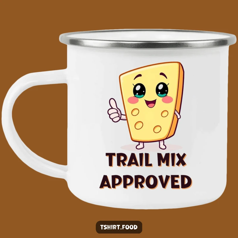 Funny Cheese Wedge Camping Mug, Outdoor Cheers, Portable Fun Gift