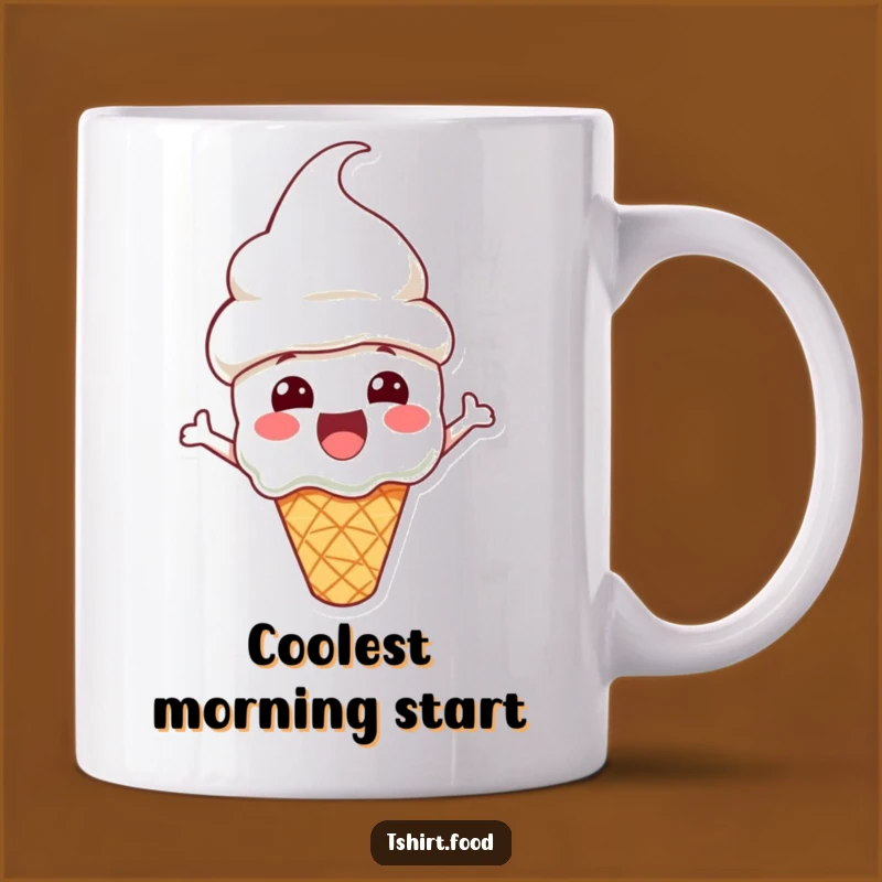 Funny Excited Ice Cream Mug: Cone Hat Fun - Perfect Cool Gift!