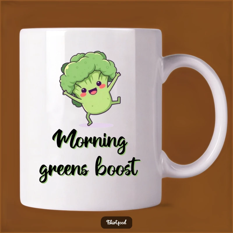 Funny Broccoli Cartwheel Mug: Hilarious Veggie Gift for Active Fun
