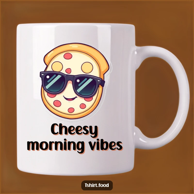 Funny Pizza Sunglasses Mug: Happy Slice Gift, Cool Kitchen Accessory