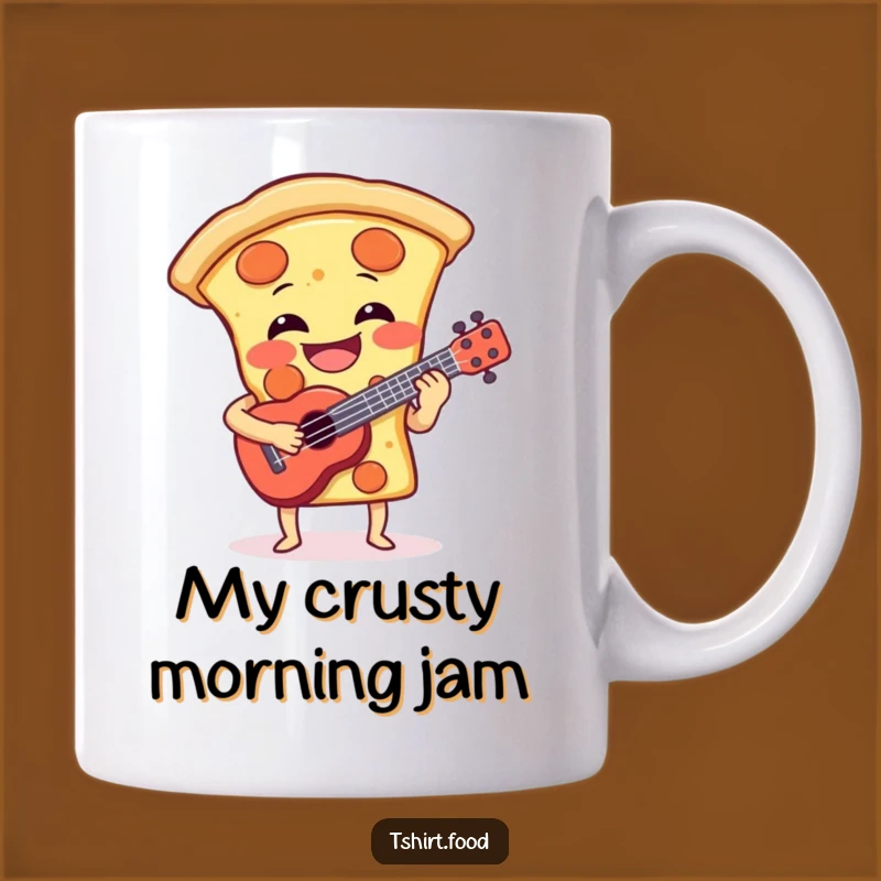 Funny Pizza Ukulele Mug - Hilarious Foodie Gift for Music Lovers!