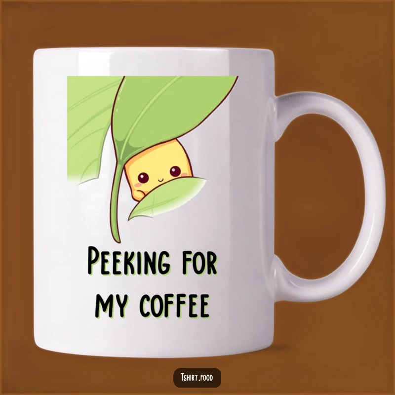 Funny Shy Banana Mug: Peeking Fruit Gift, Gentle Humor Drinkware