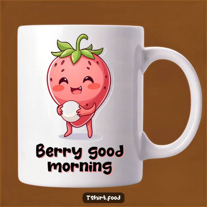 Funny Strawberry Ball Mug: Fruity Fun Character Play - Perfect Funny Gift