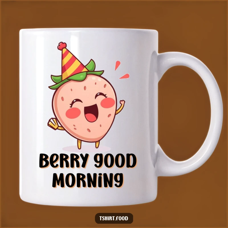 Funny Strawberry Party Mug - Berry Fun Celebration, Perfect Hilarious Gift!