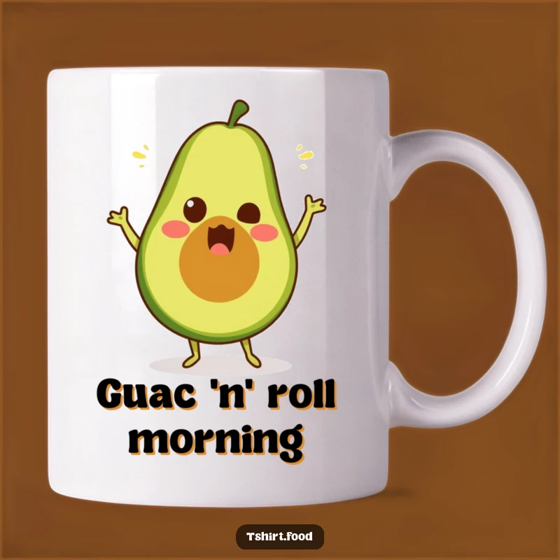 Funny Surprised Avocado Mug: Silly Dancer Gift, Hilarious Kitchen Accessory