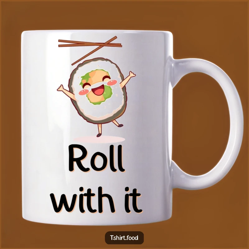 Funny Sushi Cartwheel Mug: A Joyful & Hilarious Foodie Gift
