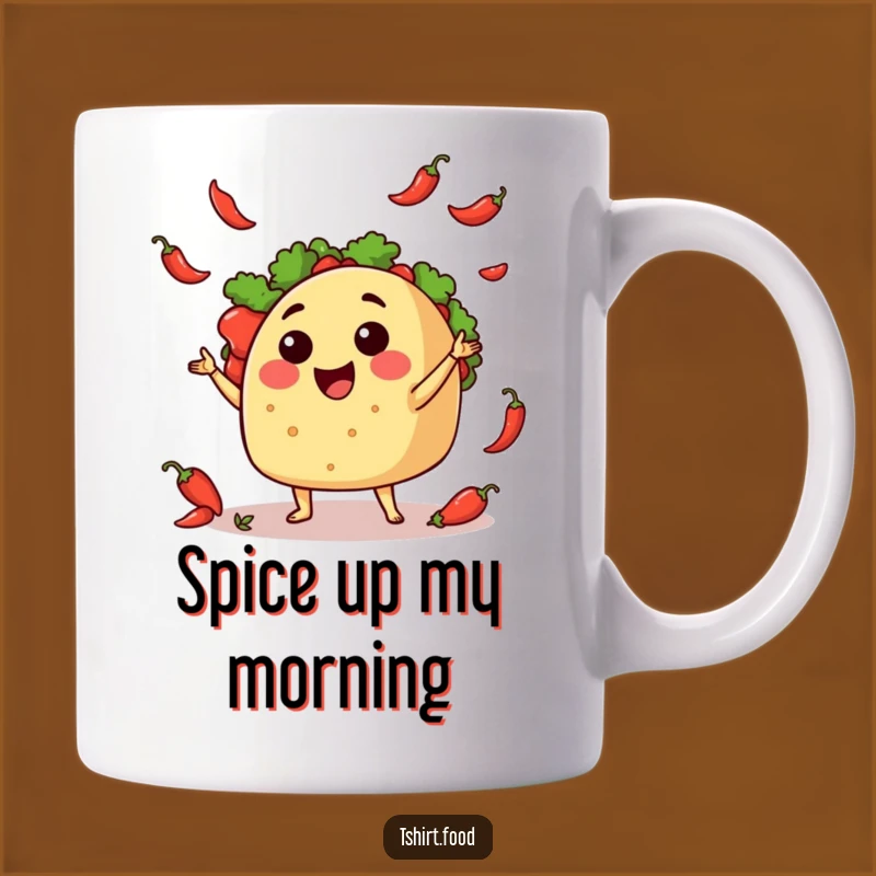 Funny Taco Juggling Peppers Mug: A Hilarious Foodie Gift for Taco Lovers