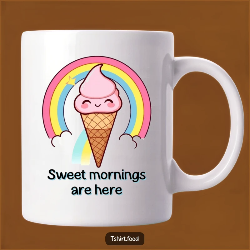 Funny Winking Ice Cream Mug: Rainbow Slide Delight - A Hilarious Sweet Treat Gift!