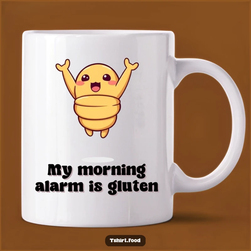 Funny Surprise Croissant Mug: A Playful Pastry Leaping Mid-Air, Perfect Funny Gift