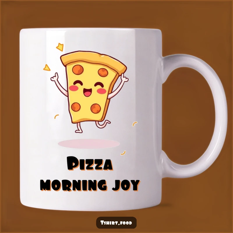 Funny Pizza Dance Mug - Cheesy Celebration Character Gift