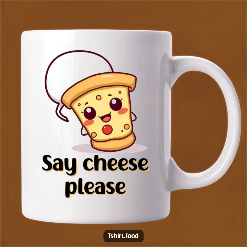 Funny Cheesy Pizza Slice Mug - Hilarious Talking Foodie Gift for Pizza Lovers