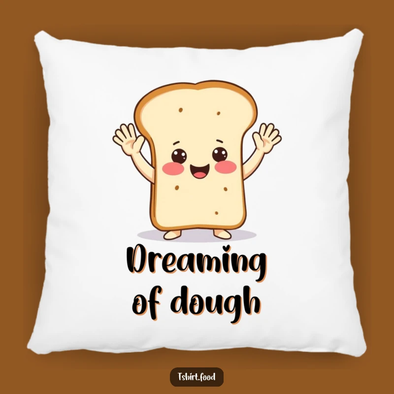 Funny Happy Bread Jazz Hands Pillow: Cozy Comfort and Cheer