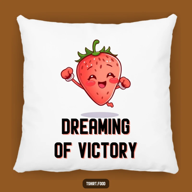 Funny Boxing Strawberry Pillow: Jumping Fighter Accent, Comfy Gift