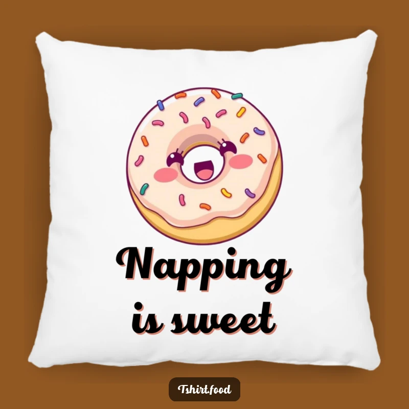 Funny Donut Bouncing Pillow: Soft Sprinkle Character, Cozy Humorous Accent