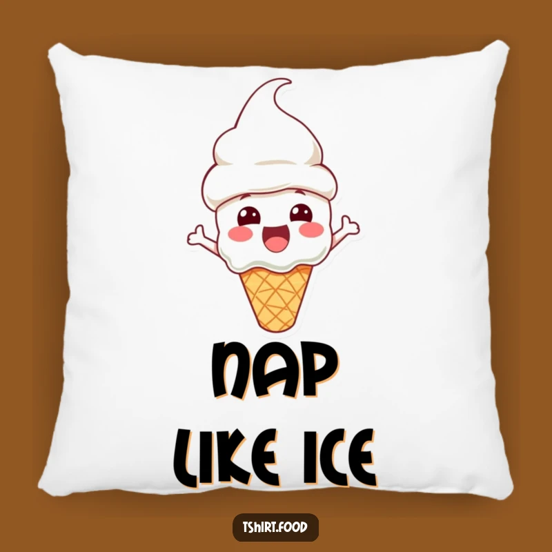 Funny Ice Cream Pillow: Cone Hat Comfort - Cozy Sweetness!
