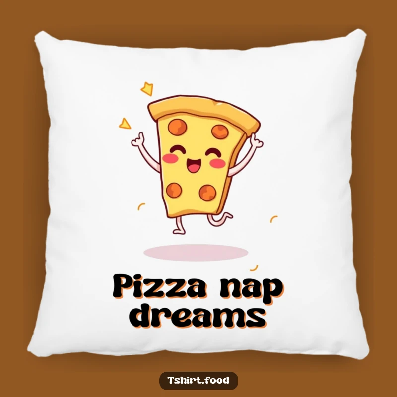 Funny Pizza Dance Pillow - Cozy Cheesy Accent Decor Gift