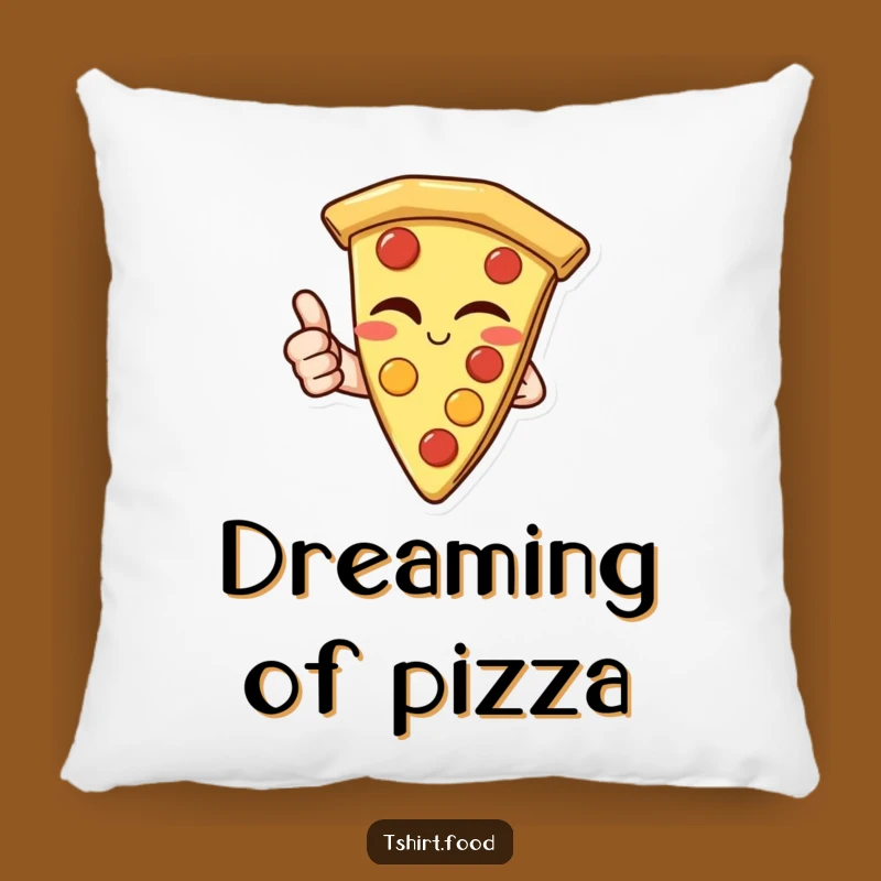 Funny Pizza Thumbs Up Pillow: Comfy Humor for Your Sofa