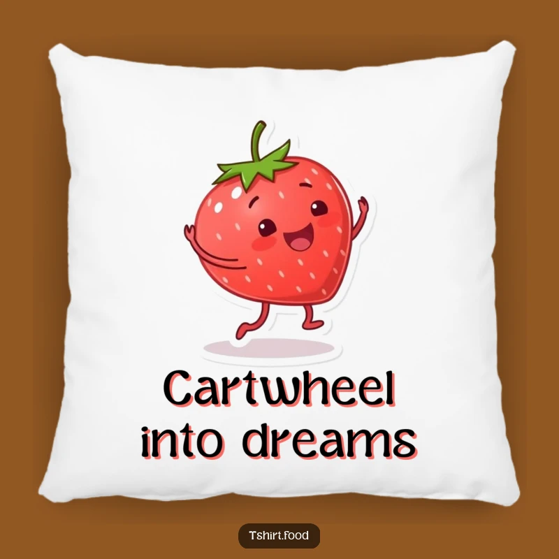 Funny Smiling Strawberry Pillow: Huggable Comfort with Fruity Fun
