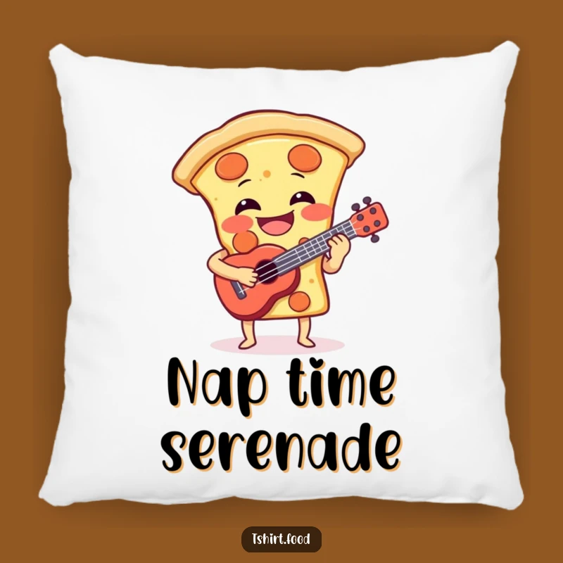 Funny Pizza Ukulele Pillow - Comfy Comfort with a Hilarious Musical Slice!