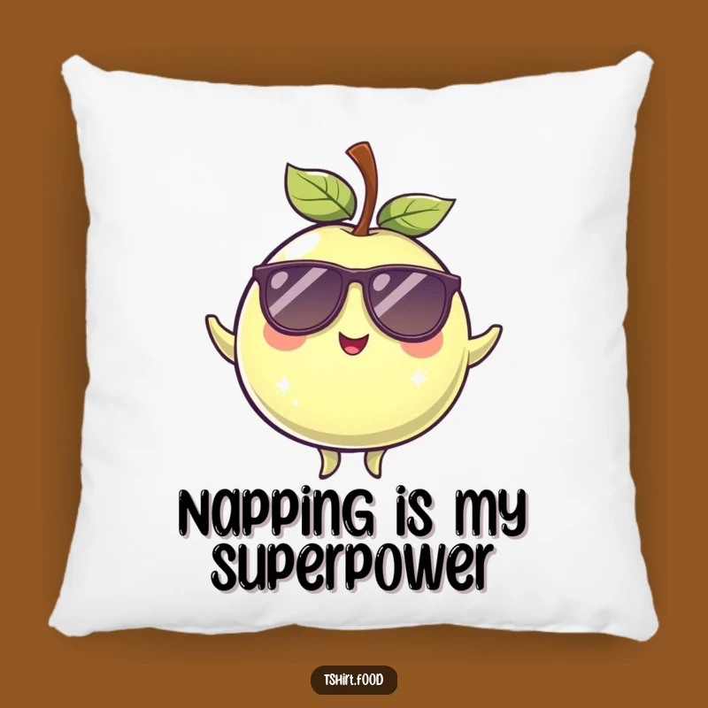 Funny Winking Plum Sunglasses Balancing Pillow: Couch Cool Comfort