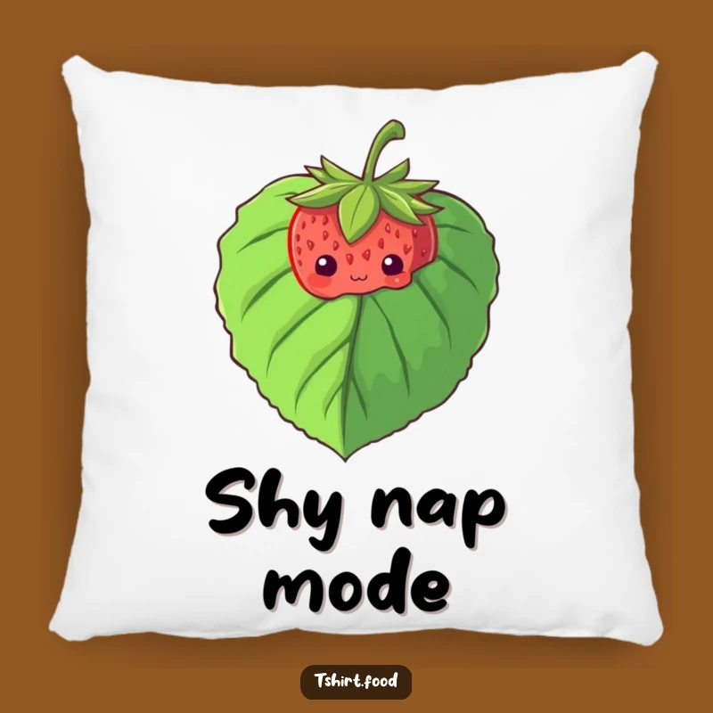 Funny Shy Strawberry Pillow: Soft Peek-a-Boo Comfort, Adorable Gift!