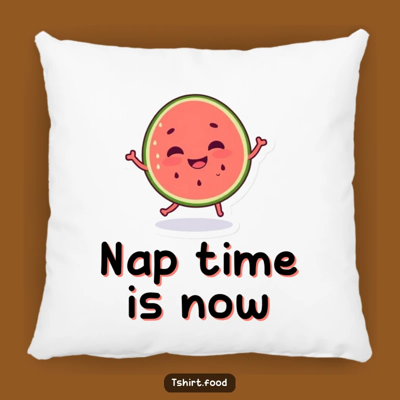 Soft Funny Dancing Watermelon Pillow with Silly Grin, Comfy Humorous Decor