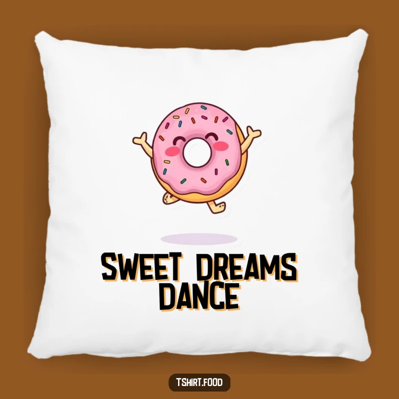 Funny Donut Pillow: Sprinkle Dance Cushion - Cozy Sweetness!