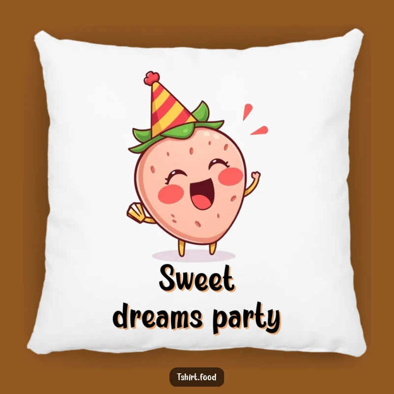 Funny Strawberry Party Pillow - Cozy Comfort, Festive Dreams, Perfect Gift!