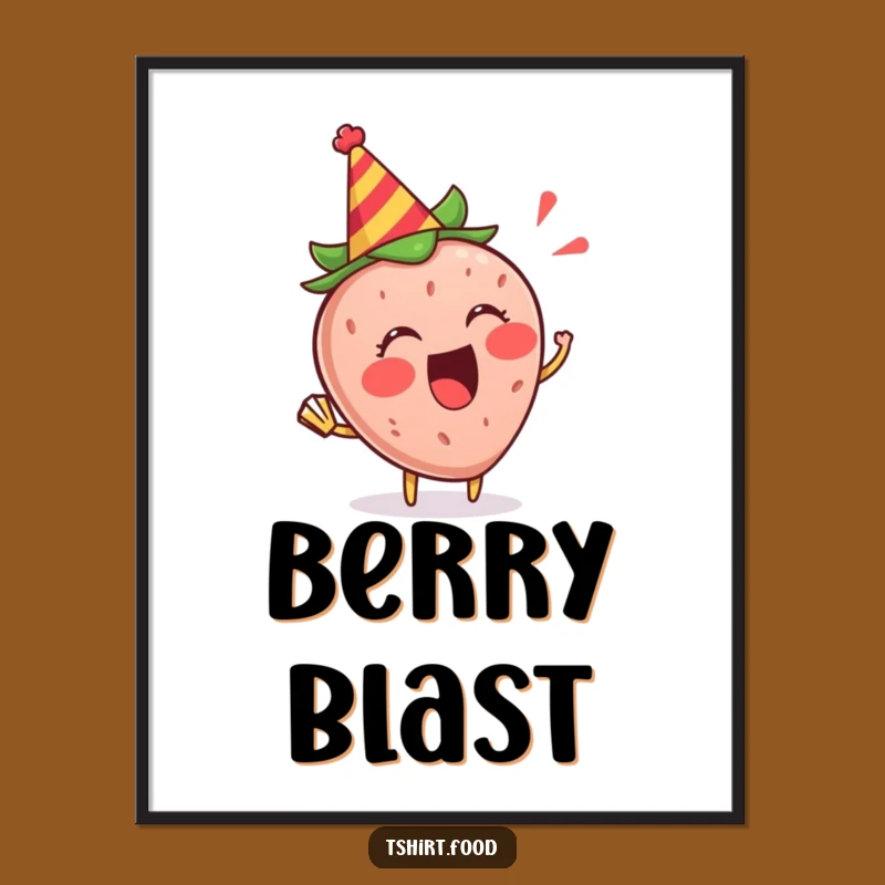 Funny Strawberry Party Digital Art - Instant Festive Download for Your Wall!