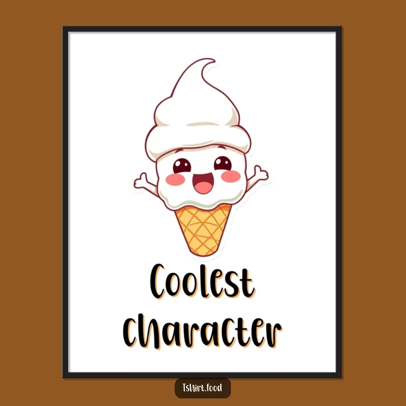 Funny Ice Cream Digital Print: Cone Hat Art - Instant Coolness!