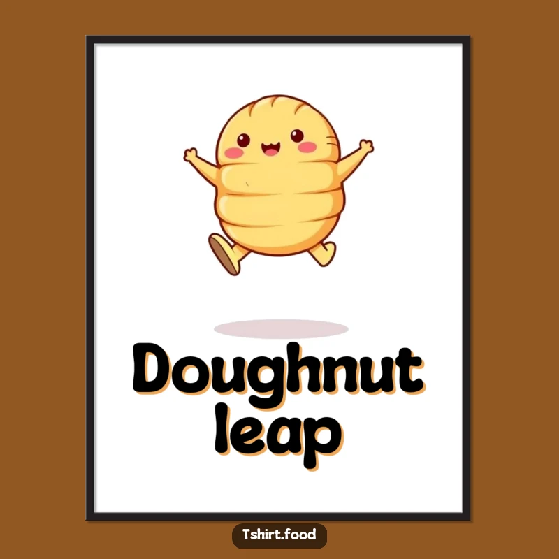 Funny Croissant Leap Digital Art - Instant Pastry Joy Download for Your Wall!