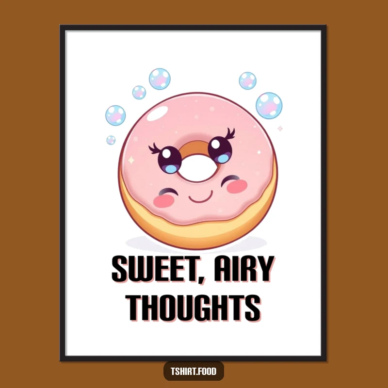 Funny Cheerful Donut Digital Art: Instant Sweet Joy for Your Walls