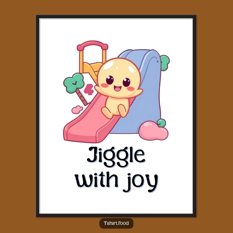 Funny Jelly Slide Digital Art: Instantly Download Enthusiasm with This Wobbly Character